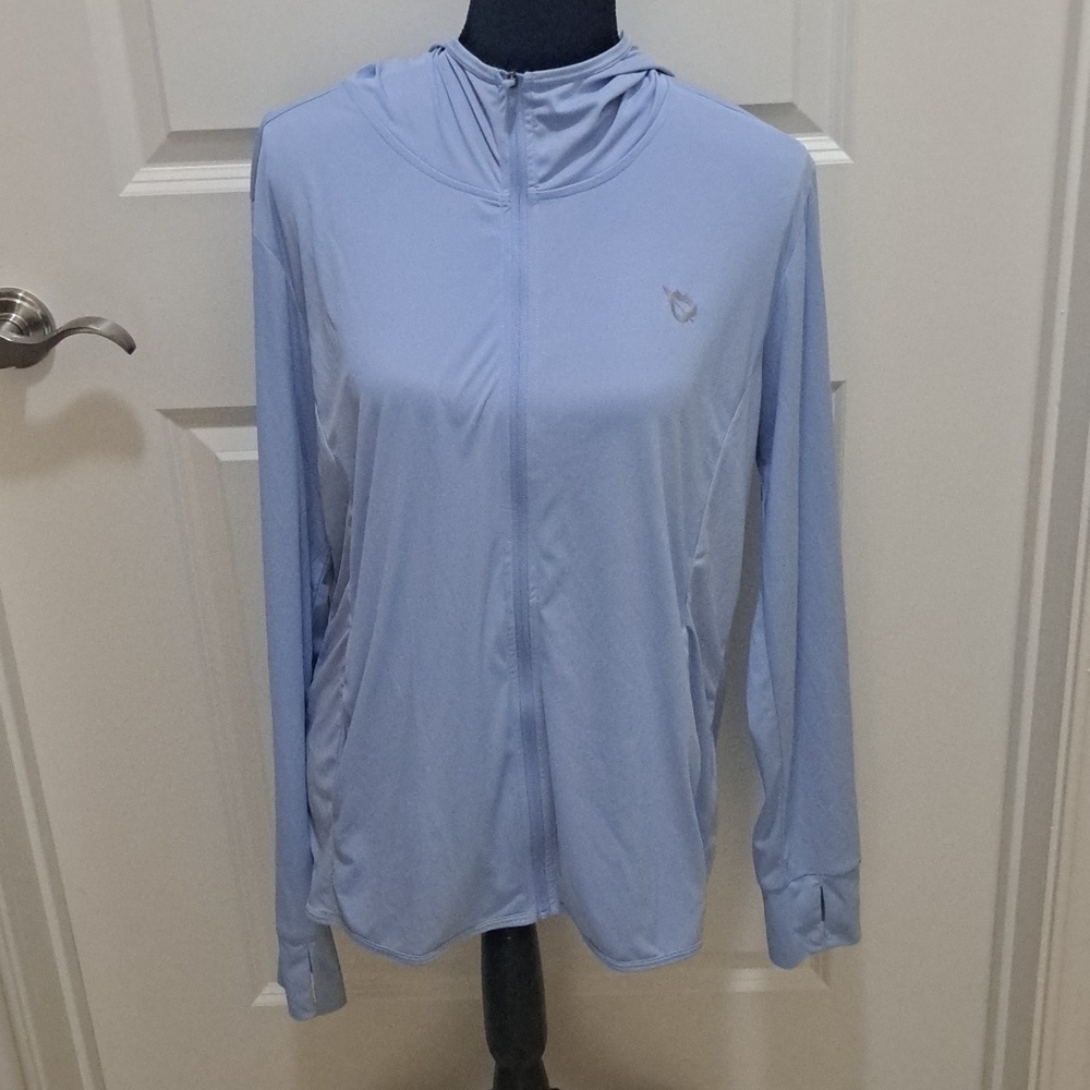 BALEAF super soft XL periwinkle light Stretch jacket, wore 2x - Tiny Defect!